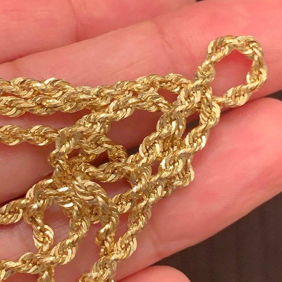 10k Solid Gold Necklace Chain - Picture 4 of 6